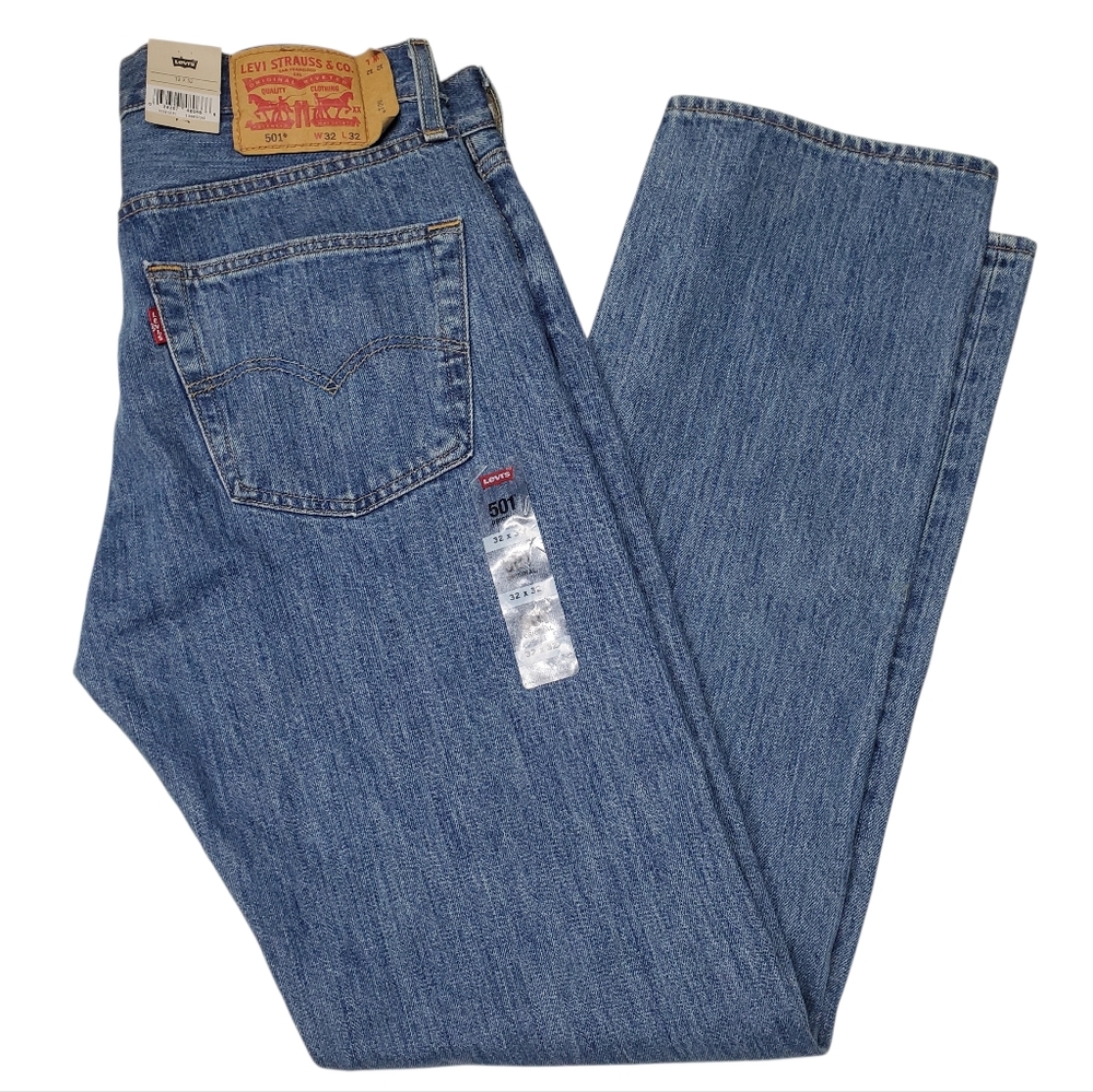 NWT Button FlyLevi's Strauss & Co. 501 Original Men's Jeans Size 32 X 32